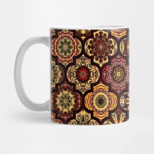 Moroccan tile golden pattern Mug